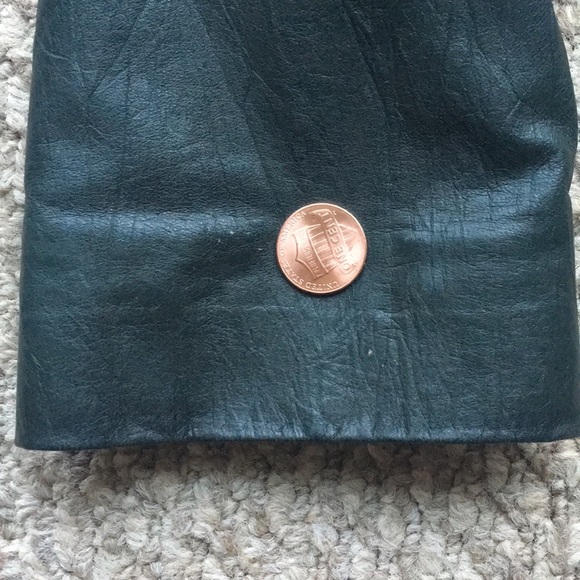 Diane Von Furstenberg DVF Dk Green Leather Jacket - Picture 8 of 8